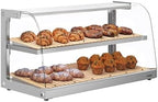 40 in. Glass Countertop Dry Bakery Display Case with Two Shelves and Bamboo Trays (DC-53C-B) in 40 in. - 2, alternate view 4