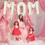 40 Inch Beige Mom Balloons for Mothers Day Decorations, Large Cream Mother's Day Mylar Foil Balloon Letter, alternate view 5