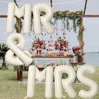 40 Inch Beige MR & MRS Balloons for Wedding Decor, Large Cream Mr and Mrs Foil Balloon Letter, Ivory White Sand, alternate