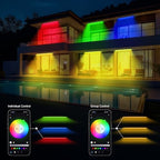 40-Inch Linkable LED Wall Washer Light Bar - Smart RGBCW Color Changing LED, Bluetooth & RF Remote Control, alternate view 4