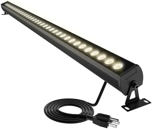40′′ LED Wall Washer Light Bar, 4000K Neutral White 36W Outdoor Light, IP65 120V AC Plug-in LED Flood Bar with
