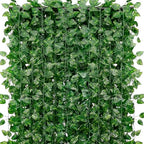 40 Pack 280 Feet Fake Greenery Hanging Garland, Artificial Ivy Leaf Plants, Vine Leaves, Flowers Foliage for