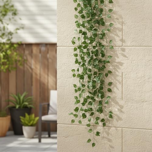 40 Pack 280 Feet Fake Greenery Hanging Garland, Artificial Ivy Leaf Plants, Vine Leaves, Flowers Foliage for, alternate view
