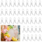 40 Pack Large Balloon Arch Clips Spring Clamp for Backdrop, Clear in Clear