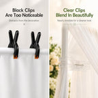 40 Pack Large Balloon Arch Clips Spring Clamp for Backdrop, Clear in Clear, alternate view 4