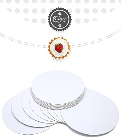 40-Packs Cake Boards Round 10 Inch White Circles Rounds Base Food-Grade Cardboard Cake Plate (Thinner But, alternate view 4
