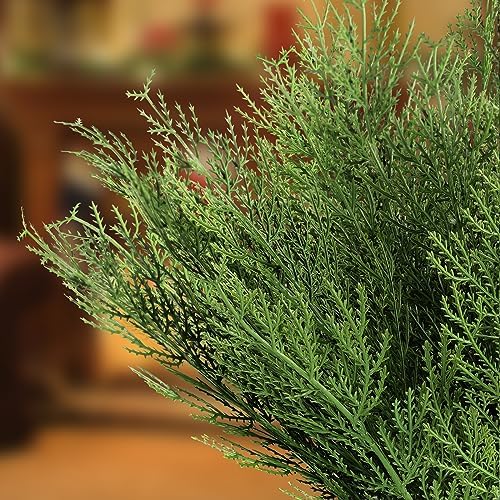 40 Pcs Artificial Cedar Picks, Christmas Greenery Pine Stems, alternate view 6
