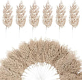40 Pcs Gold Glitter Artificial Cedar Stems, Christmas Tree Picks