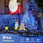 400 LED Blue and White Christmas Lights Indoor Outdoor with Remore, alternate view 5