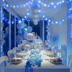 400 LED Blue and White Christmas Lights Indoor Outdoor with Remore, alternate view 6