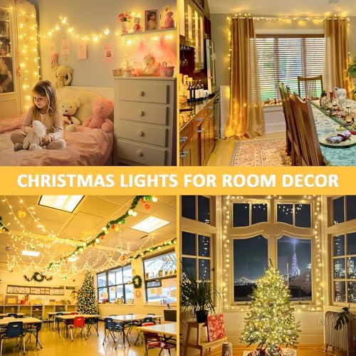 400 LED Christmas Lights Outdoor Indoor String Lights Plug in, alternate view 6