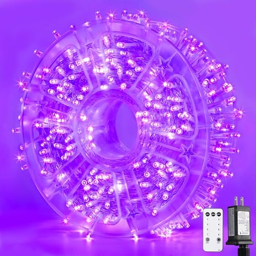 400 LED Purple Halloween Lights Outdoor, Purple String Lights