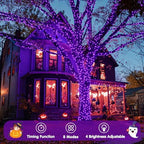 400 LED Purple Halloween Lights Outdoor, Purple String Lights, alternate view 4