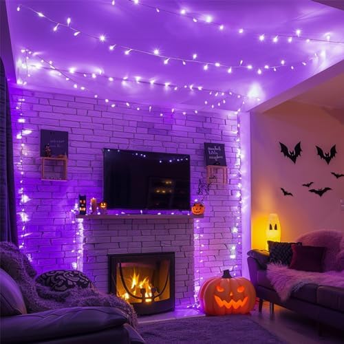 400 LED Purple Halloween Lights Outdoor, Purple String Lights, alternate view 5