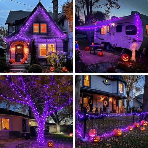 400 LED Purple Halloween Lights Outdoor, Purple String Lights, alternate view 6