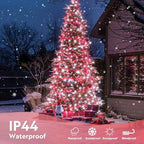400 LED Red and White Christmas Lights Outdoor with Remote, alternate view 4