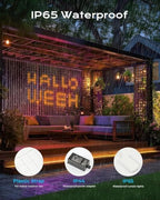 400 LED RGB Smart Curtain Fairy Lights with Remote, 6.6x6.6ft in 6.6x6.6ft, alternate view 4