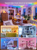 400 LED RGB String Lights Indoor for Bedroom Plug in, alternate view 2