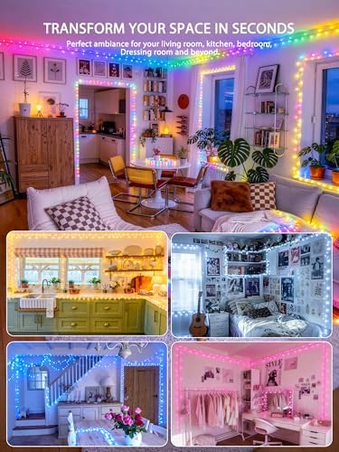 400 LED RGB String Lights Indoor for Bedroom Plug in, alternate view 2