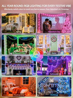 400 LED RGB String Lights Indoor for Bedroom Plug in, alternate view 3