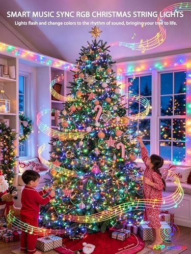 400 LED RGB String Lights Indoor for Bedroom Plug in, alternate view 4