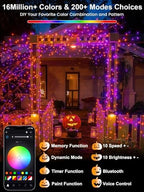 400 LED Smart RGB Color Changing String Lights APP & Remote for Halloween, alternate view 4