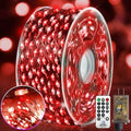 400FT 1200LED Green Wire Outdoor Fairy Lights Plug in Red Christmas