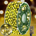 400FT 1200LED Green Wire Outdoor Fairy Lights Plug in Warm White