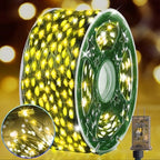 400FT 1200LED Green Wire Outdoor Fairy Lights Plug in Warm White