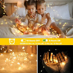 400FT 1200LED Green Wire Outdoor Fairy Lights Plug in Warm White, alternate view 3