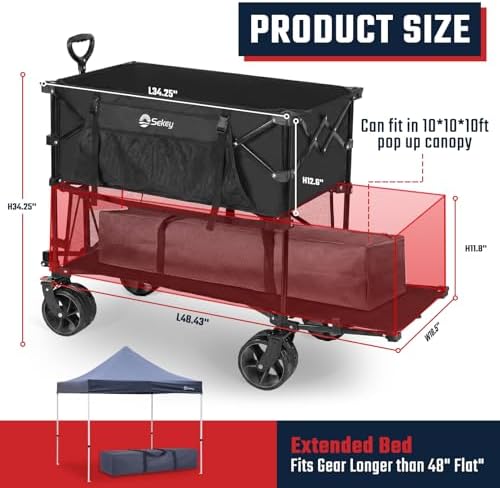 400L Double-Decker Wagon, 500 lb Capacity, 50 in Extender, alternate view 2