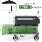 400L Folding Double Decker Wagon with Brakes, 54" Extra Long, alternate view 3