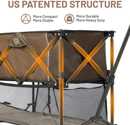 400L Large Capacity Folding Double Decker Wagon with Brakes, 54" Extra Long Extender Wagon Cart, 450lbs Heavy, alternate view