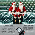 400LED Net Lights Outdoor, 13ft x 13ft Large Christmas Net Lights 8 Modes, alternate view 2