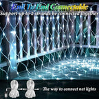 400LED Net Lights Outdoor, 13ft x 13ft Large Christmas Net Lights 8 Modes, alternate view 4