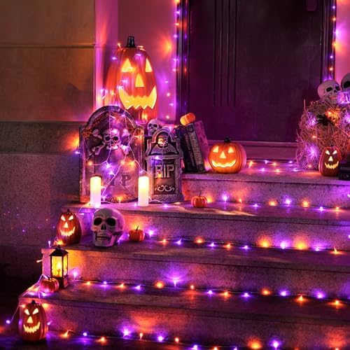 400LED Orange and Purple Halloween Lights Indoor Outdoor, alternate view 3