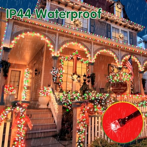 403FT 1000 LED Christmas Lights Outdoor Green Wire String Lights 8 Modes with Timer Memory Waterproof Fairy, alternate view 7