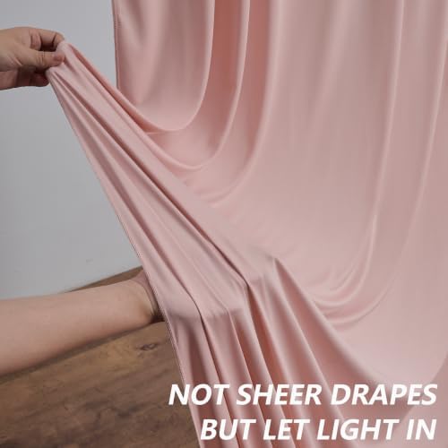 40ft×10ft Wrinkle Free Dusty Pink Backdrop Curtain for Parties in W5ftxH10ft_8 Panels in Dusty Pink, alternate view 5