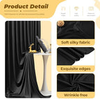 40ft×12ft Black Backdrop Curtain for Wedding Parties, Wrinkle Free Polyester Photo Backdrop Drapes for Baby, alternate view 4