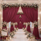 40ft×12ft Burgundy Backdrop Curtain for Wedding Parties, Wrinkle Free Polyester Photo Backdrop Drapes for Baby, alternate