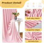 40ft×12ft Pink Backdrop Curtain for Wedding Parties, Wrinkle Free Polyester Photo Backdrop Drapes for Baby, alternate view 4