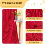 40ft×12ft Red Backdrop Curtain for Wedding Parties, Wrinkle Free Polyester Photo Backdrop Drapes for Baby, alternate view 4