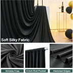 40ft×15ft Black Backdrop Curtain for Halloween Parties, alternate view 3