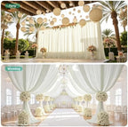 40ft×15ft Creamy Ivory Backdrop Curtain for Wedding Parties, alternate view 5