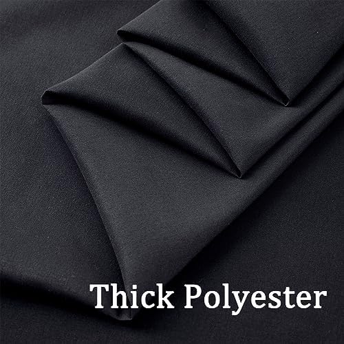 40ft x 10ft Black Backdrop Curtain Panels for Parties, 8 Panels 5ftx10ft Thick Wrinkle Resistant Polyester, alternate view 4