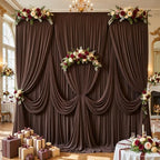 40ft x 10ft Brown Backdrop Curtains, Brown Drapes for Backdrop Fabric in 40 ft X 10 ft(8 Panels 5ft X 10ft) in, alternate
