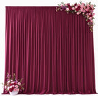 40ft x 10ft Burgundy Backdrop Curtains, Burgundy Drapes for Backdrop Draping Fabric Christmas Wedding Birthday, alternate