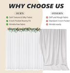 40ft x 10ft Cream White Backdrop Curtains, Wrinkle-Free Sheer Chiffon Fabric Photo Backdrop Drapes for Wedding, alternate