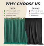 40ft x 10ft Emerald Green Backdrop Curtains, Wrinkle-Free Sheer Chiffon Fabric Photo Backdrop Drapes for Wedding, alternate