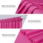 40ft x 10ft Fuchsia Backdrop Drapes for Wedding Parties, 8 Panels Wrinkle-Free Polyester Fabric Background, alternate view 3